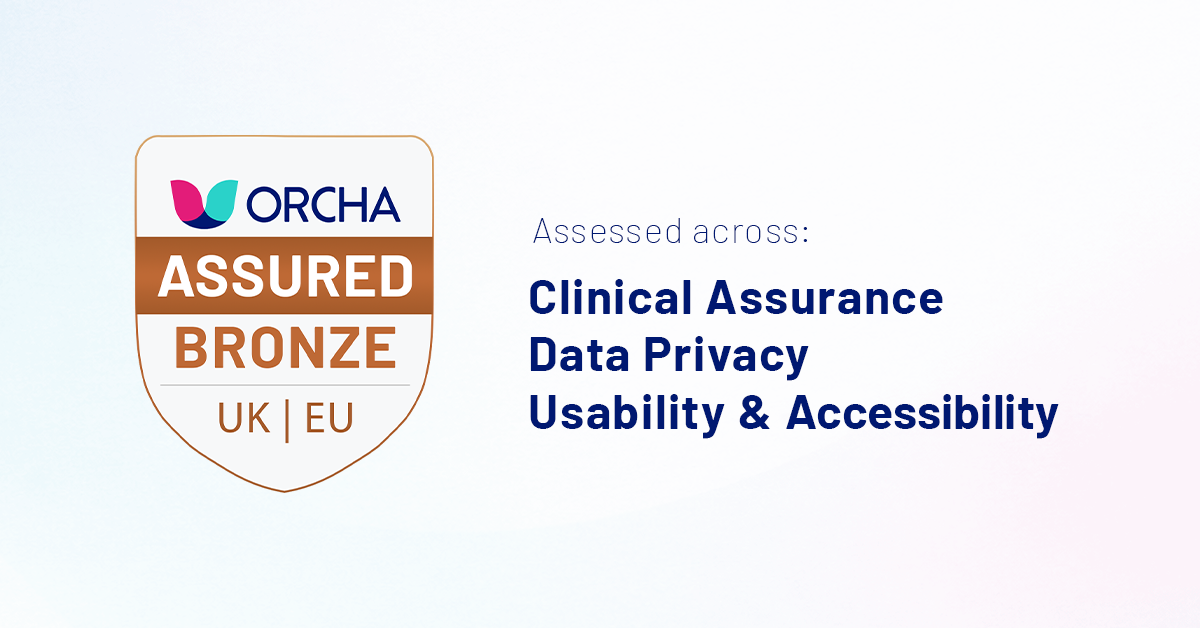 ORCHA Assured Badge - Bronze - UK & EU - Social 1200x628 1.1 ORCHA Assured Badge - Bronze - UK & EU - Social 1200x628 1.1