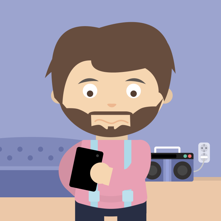 Patient engaging with remote monitoring, perhaps using a digital device_ or the Luscii app_